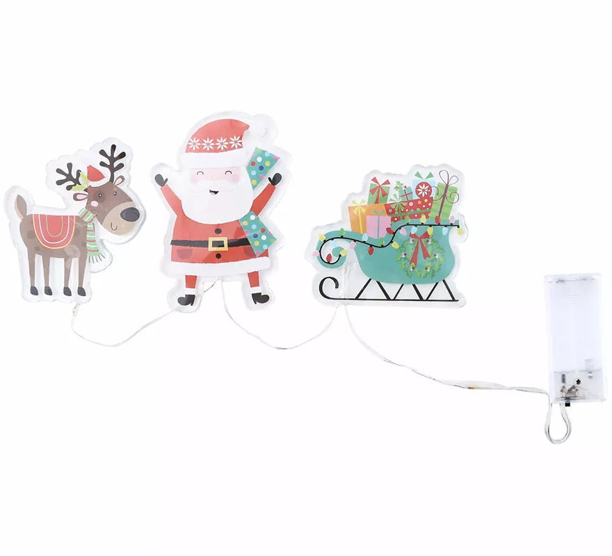 Translation missing: es.Pegatinas Gel Led 3 Figuritas de Papá Noel y Reno de 15x30 cm