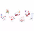 Pegatinas Gel Led 6 Figuritas de Papá Noel de 15x35 cm