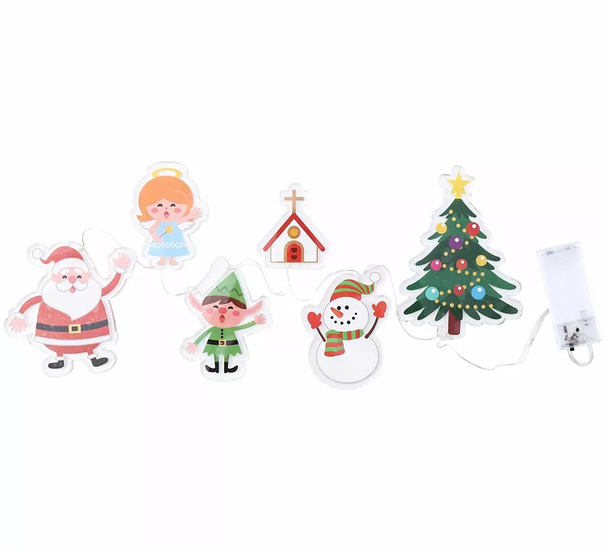 Translation missing: es.Pegatinas Gel Led 6 Figuritas Graciosas de Navidad de 15x35 cm