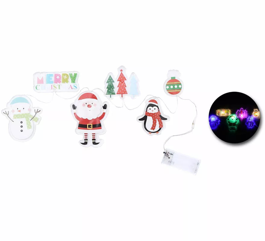 Translation missing: es.Pegatinas Gel Led 6 Figuritas Merry christmas de 15x30 cm