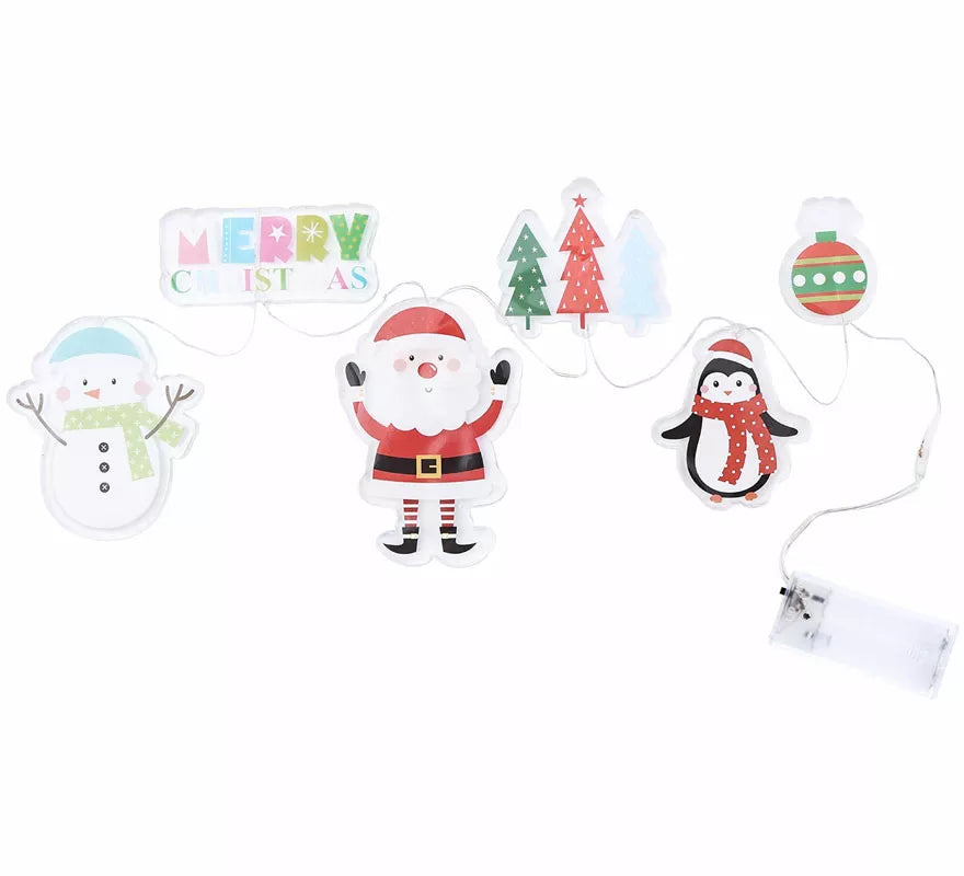 Translation missing: es.Pegatinas Gel Led 6 Figuritas Merry christmas de 15x30 cm