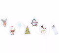 Pegatinas Gel Led 6 Figuritas Motivos Navideños de 15x35 cm