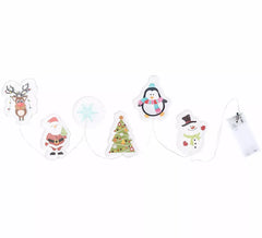 Pegatinas Gel Led 6 Figuritas Motivos Navideños de 15x35 cm