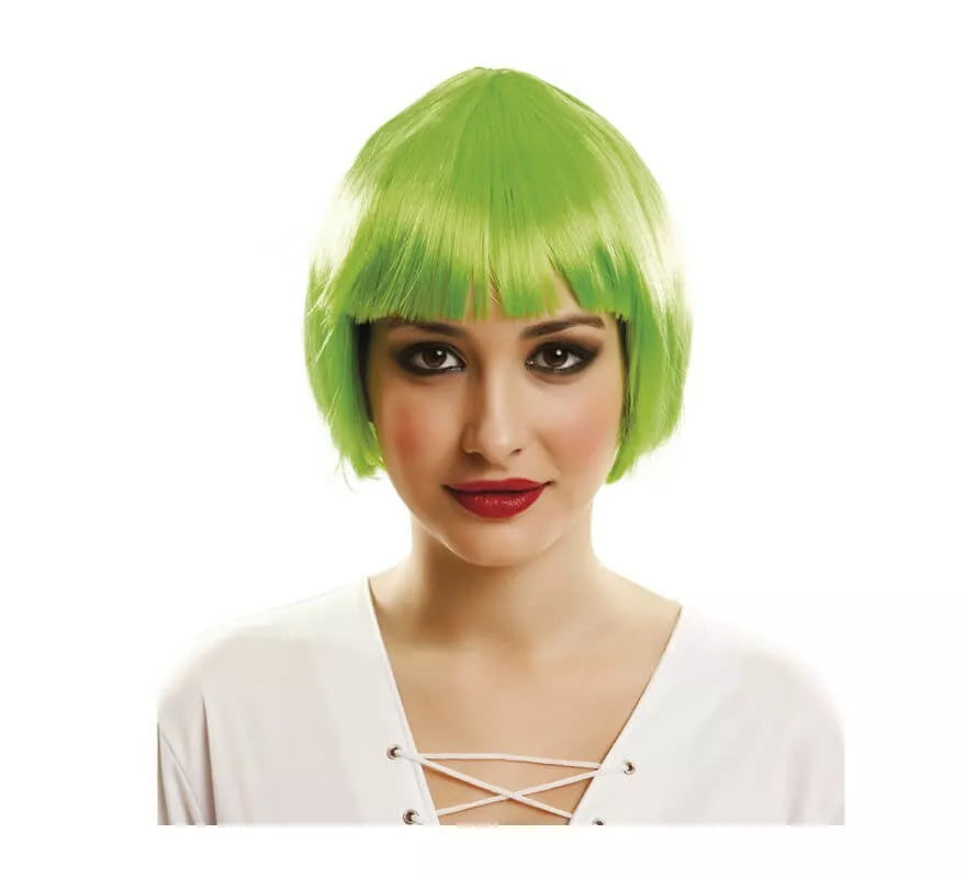 Translation missing: es.Peluca Cabaret verde con flequillo
