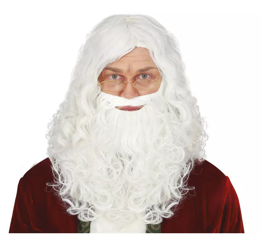 Translation missing: es.Peluca con Barba de Noel larga en caja