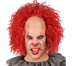 Peluca con Calva de Payaso Aterrador