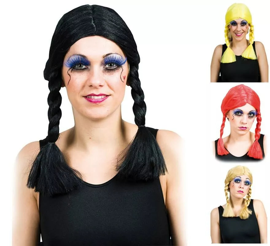 Peluca con Trenzas en varios colores