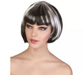 Peluca Corta Blanca y Negra