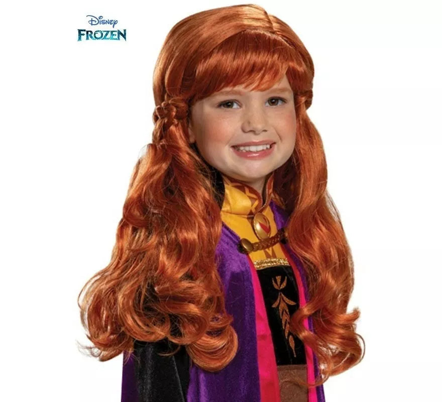 Translation missing: es.Peluca de Anna de Frozen Infantil