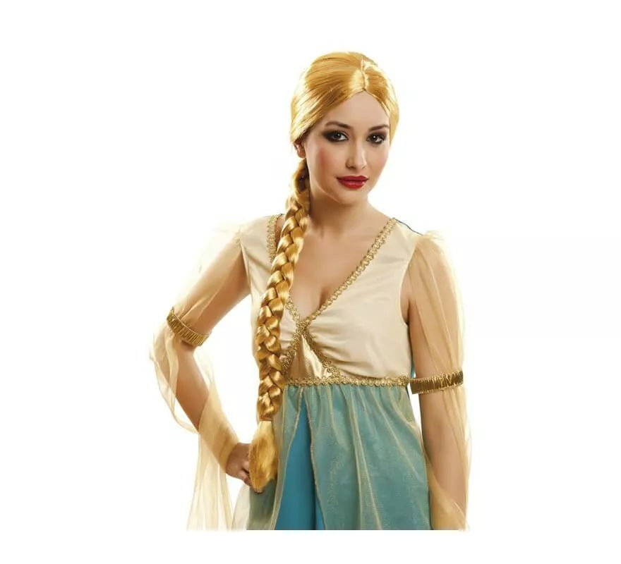 Translation missing: es.Peluca de Doncella Lady con Trenza rubia