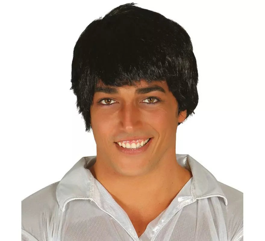 Translation missing: es.Peluca de Hombre Negra con flequillo