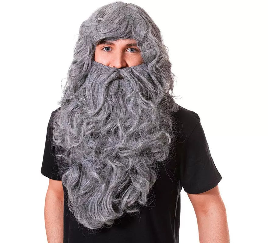Translation missing: es.Peluca de Mago gris con barba larga