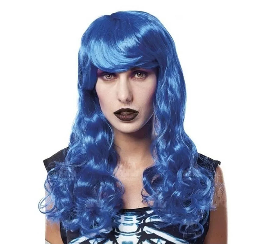Translation missing: es.Peluca de Novia Muerta azul adulto