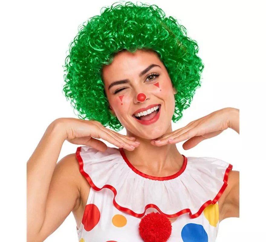 Translation missing: es.Peluca de Payaso Verde de 70 g
