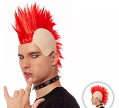 Peluca de Punky cresta rojo