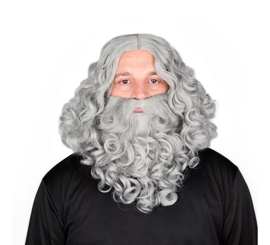 Translation missing: es.Peluca de Rey Mago con Barba gris mate