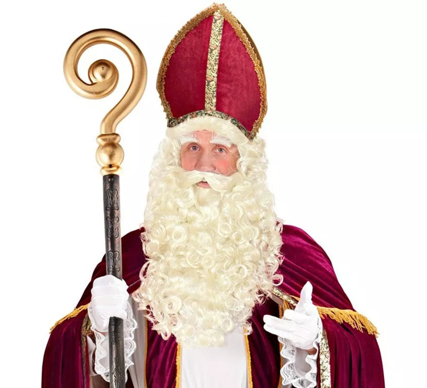 Translation missing: es.Peluca de Santa Claus o San Nicolás con Barba, Bigote y Cejas