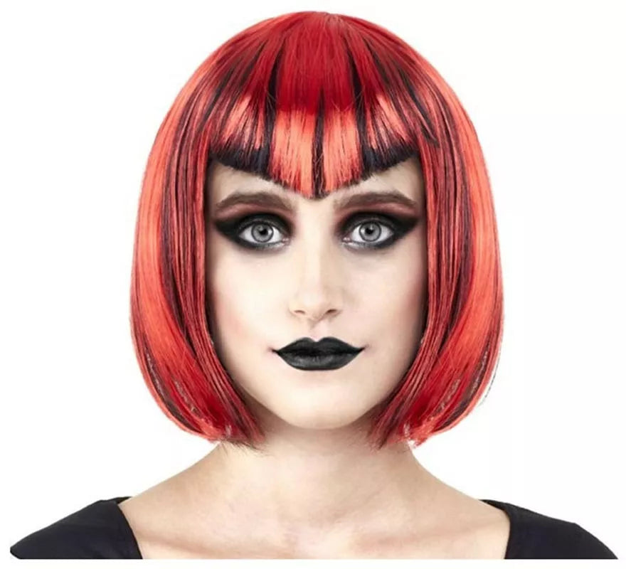 Translation missing: es.Peluca de Vampiresa roja Bob adulto