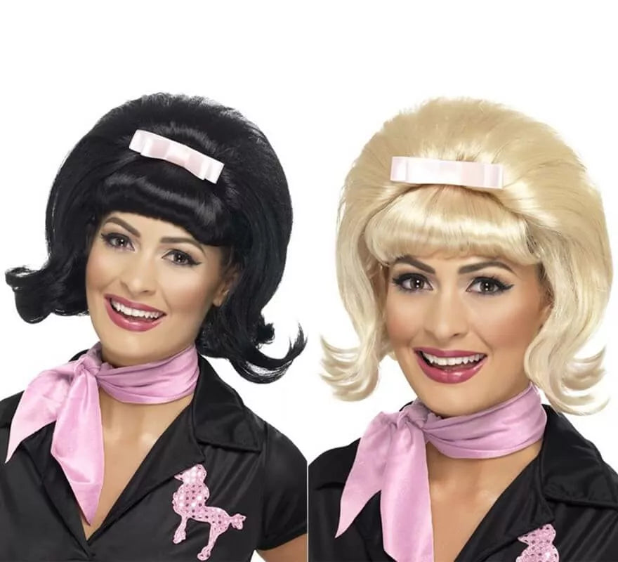 Translation missing: es.Peluca estilo Bob años 50 con Lazo para Mujer en varios colores