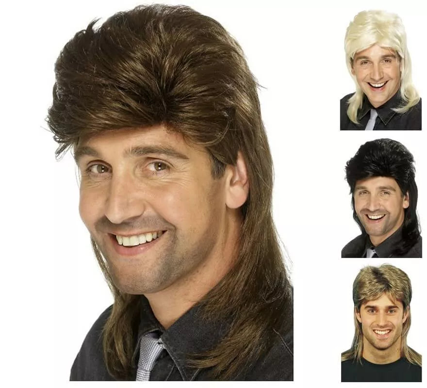 Translation missing: es.Peluca estilo Mullet de los Años 80 en varios colores