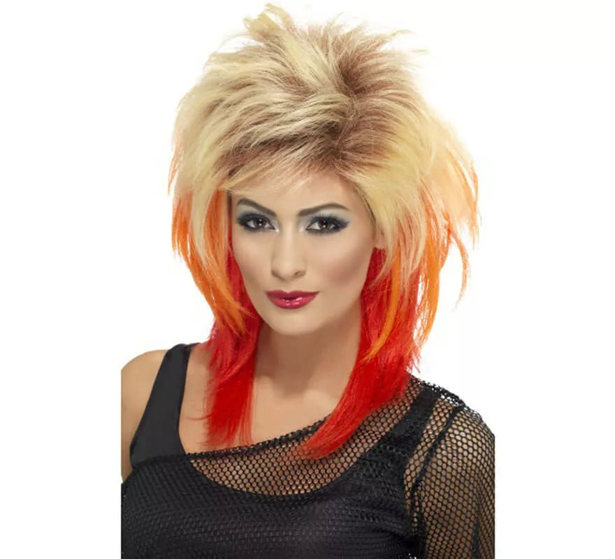 Translation missing: es.Peluca estilo Mullet Rubia degradado a Rojo