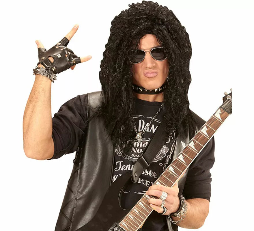 Translation missing: es.Peluca Hard Rock negra