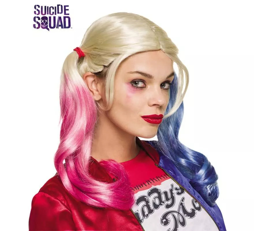 Translation missing: es.Peluca Harley Quinn de Escuadrón Suicida para mujer