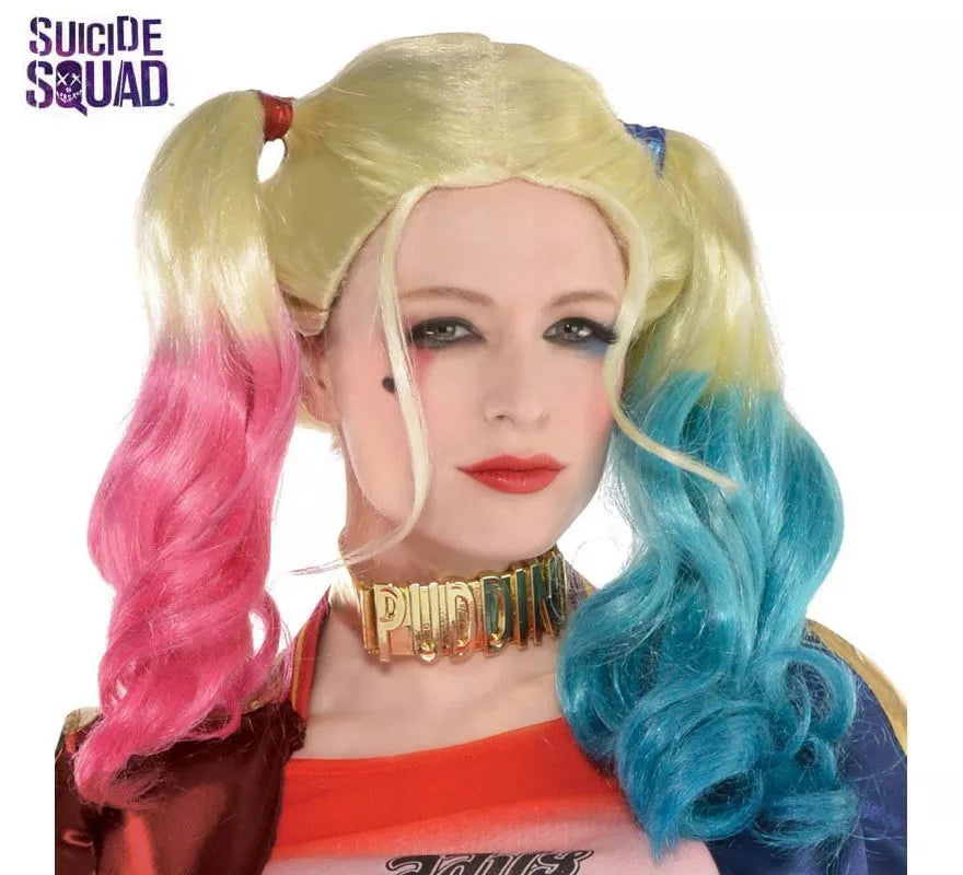 Translation missing: es.Peluca Harley Quinn para adulto