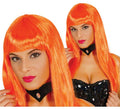 Peluca lisa naranja