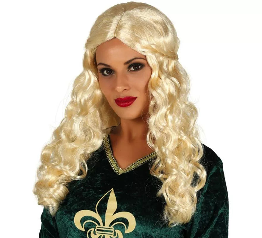 Translation missing: es.Peluca Medieval Rubia con Trenzas