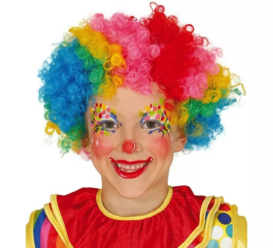 Translation missing: es.Peluca multicolor de Payaso infantil