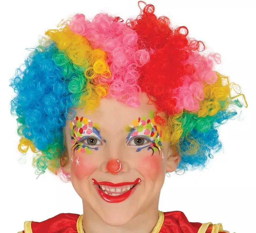 Translation missing: es.Peluca multicolor de Payaso infantil