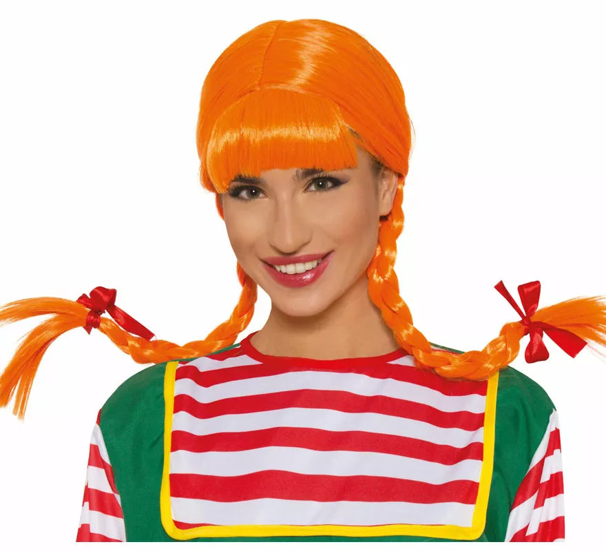 Translation missing: es.Peluca Naranja con Trenzas