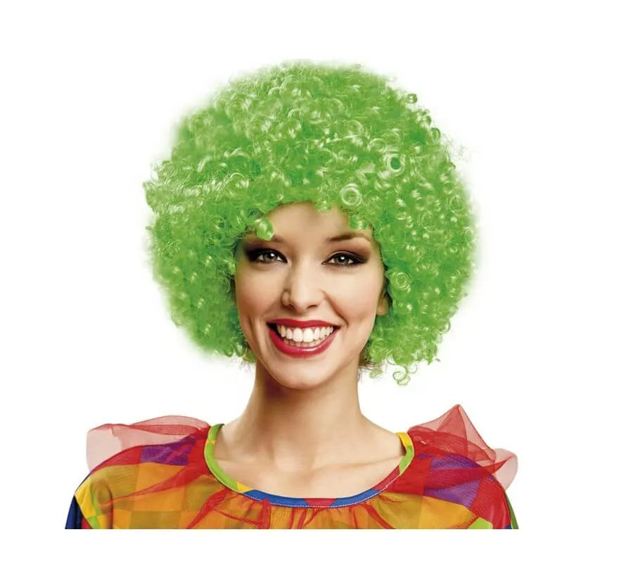 Translation missing: es.Peluca rizada de Payaso verde