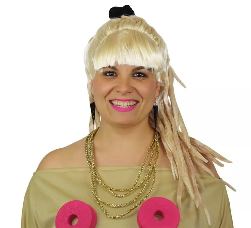 Translation missing: es.Peluca Rubia con Rastas y Flequillo de La Pili