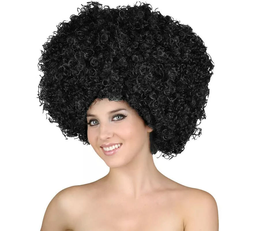 Translation missing: es.Peluca Súper Afro Negra