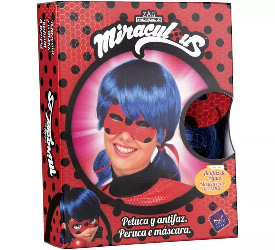 Translation missing: es.Peluca y Antifaz de Ladybug en caja para mujer
