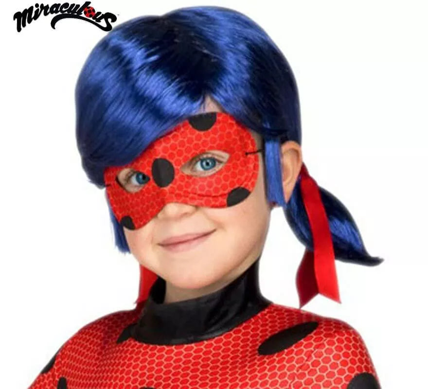 Translation missing: es.Peluca y Antifaz de Ladybug en caja para niña