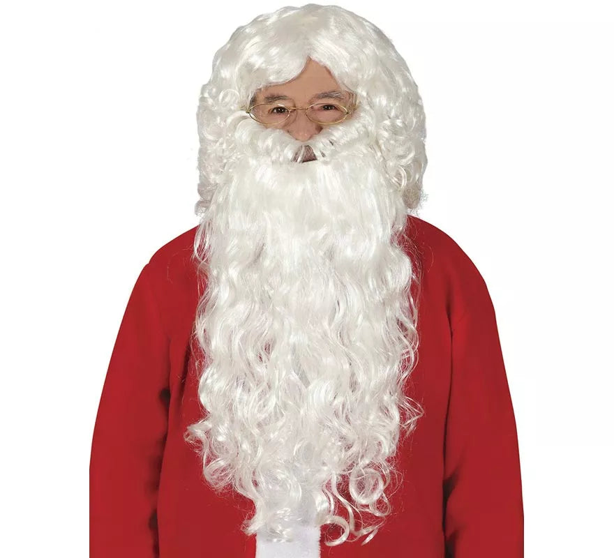 Translation missing: es.Peluca y barba de Papa Noel extra