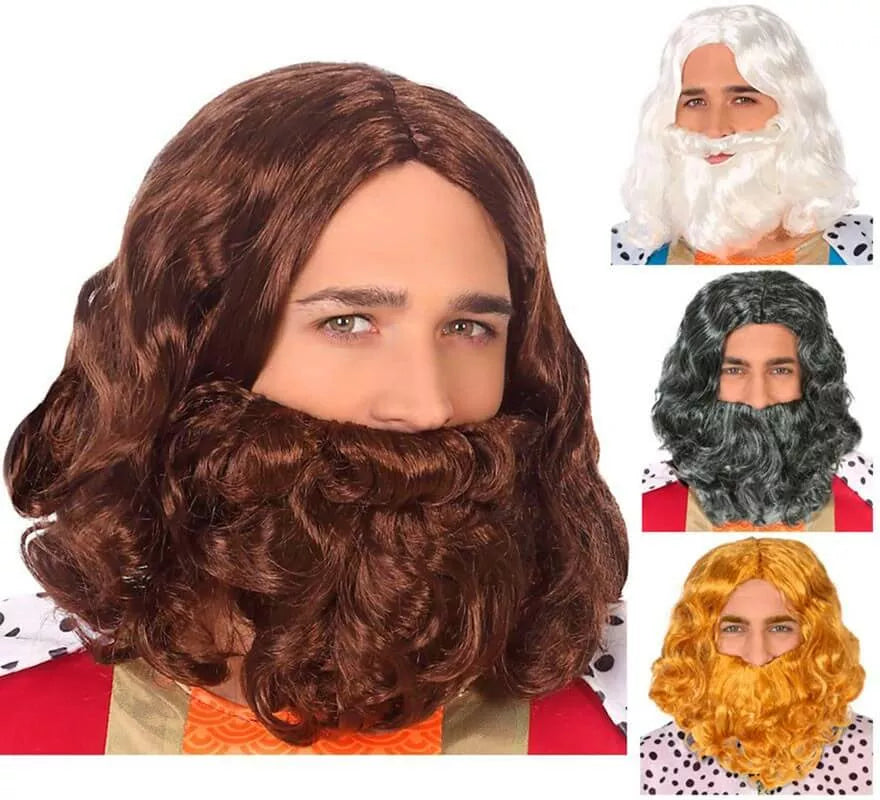 Translation missing: es.Peluca y Barba de Rey Mago o San José en varios colores