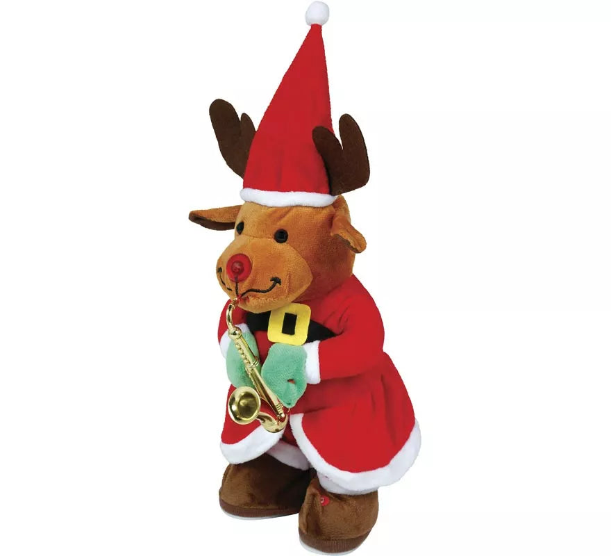 Peluche Reno que Repite Voz de 40 cm