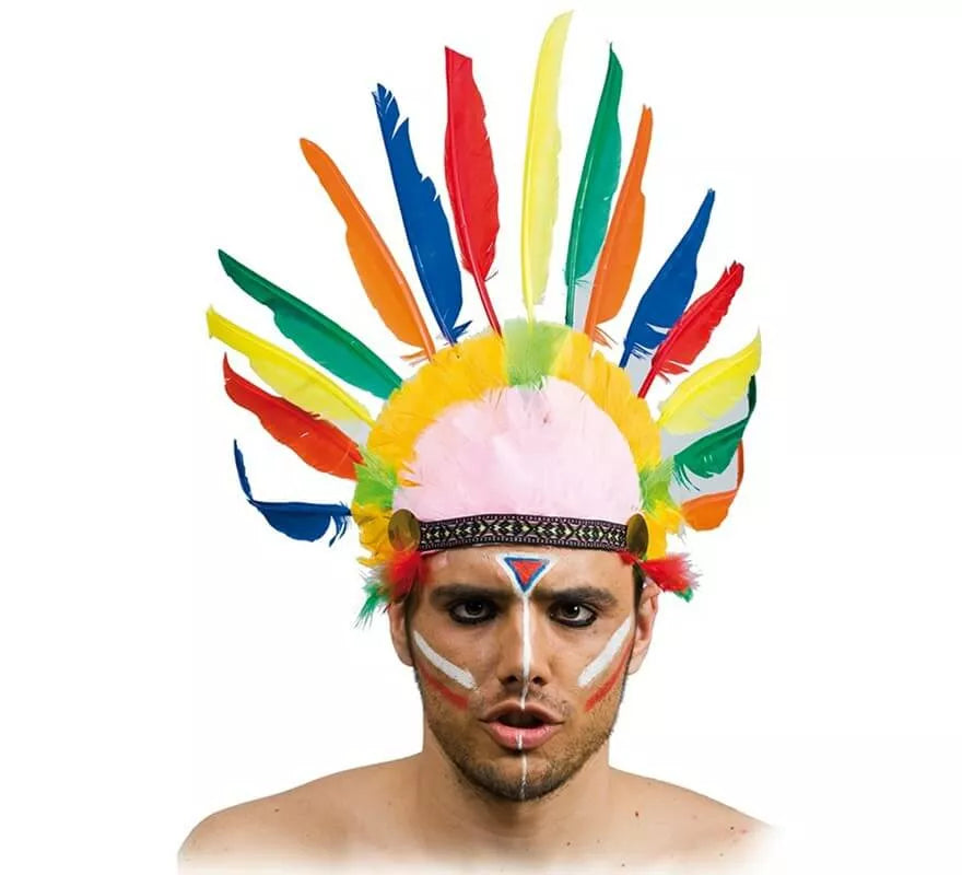 Translation missing: es.Penacho Indio con 10 plumas