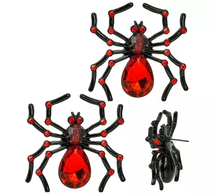 Translation missing: es.Pendientes Araña con Gemas y Diamantes rojos
