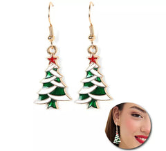 Pendientes Árbol Navideño metal de 2x2,5 cm