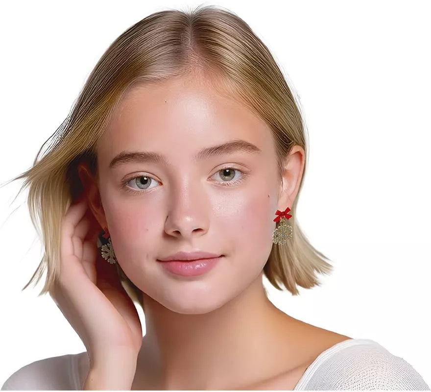 Pendientes Copos de Nieve Navidad
