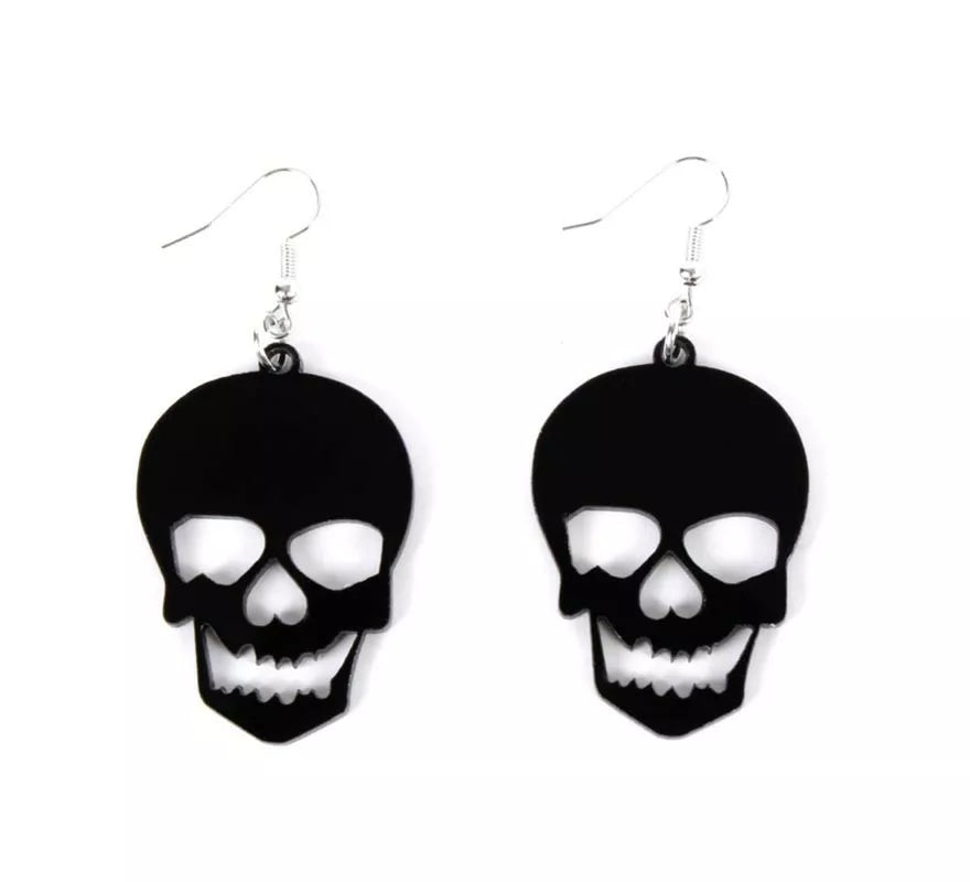 Translation missing: es.Pendientes de Calaveras negras sonrientes