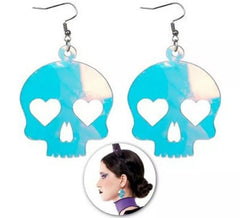 Pendientes de Calaveras Purpurina