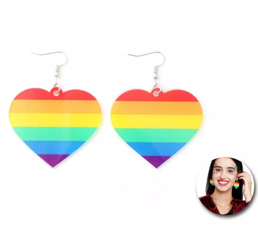 Translation missing: es.Pendientes de Corazón Pride Arcoíris