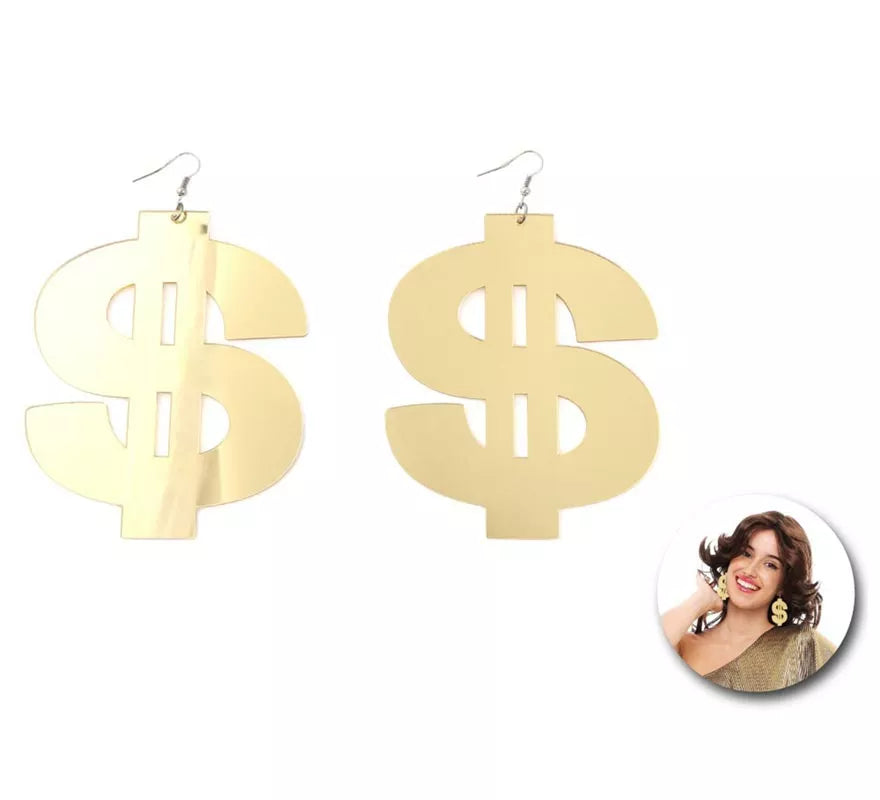 Translation missing: es.Pendientes de Dólar grueso dorado