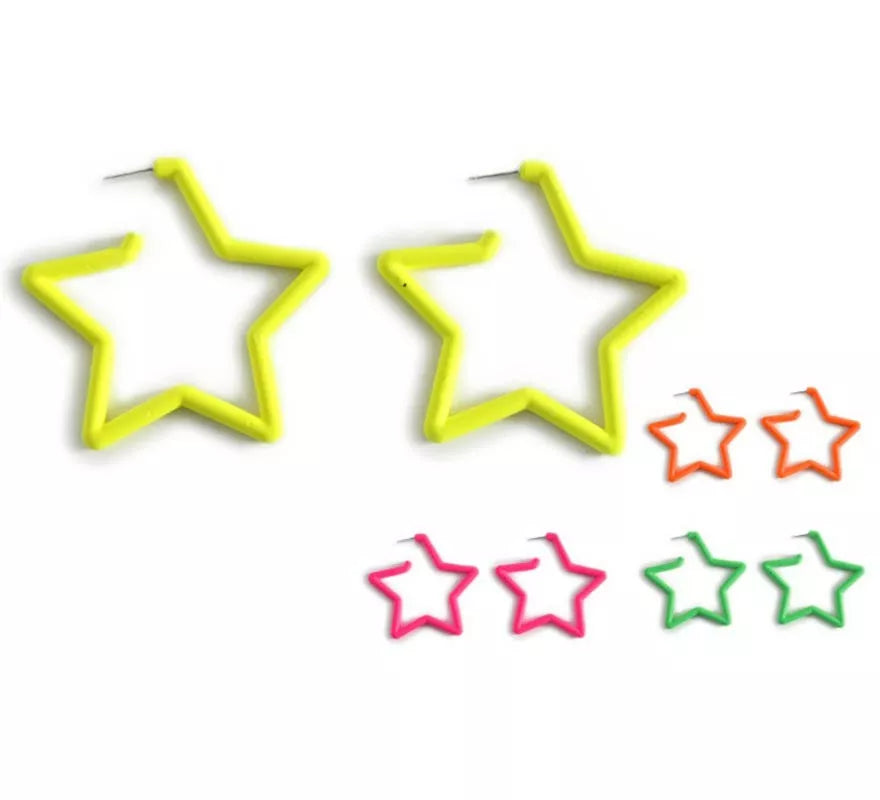 Translation missing: es.Pendientes de Estrellas neón en colores surtidos